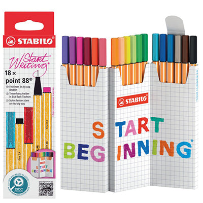 Penna Stabilo Point 88 - astuccio zig zag 18 colori
