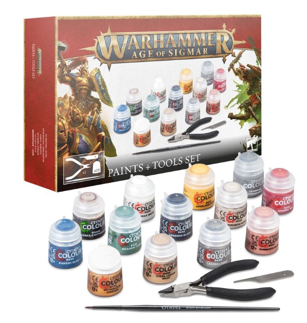 Warhammer Age of Sigmar: Set Colori + Attrezzi