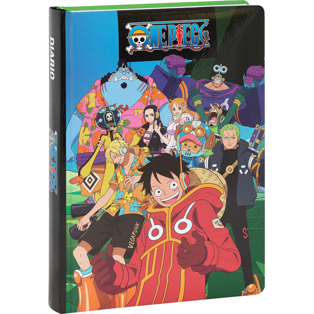Diario 12 Mesi 2025/26 - One Piece - Giornaliero non datato Verde
