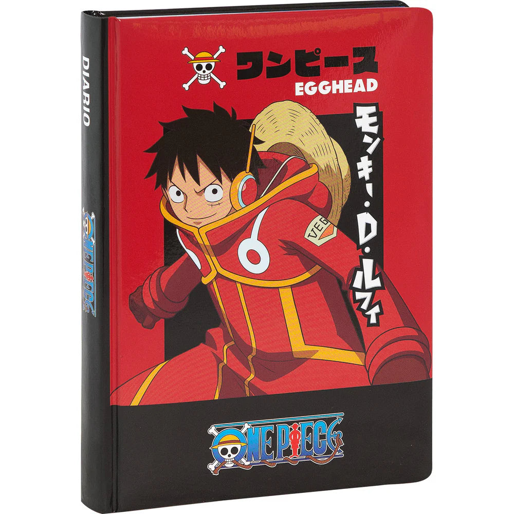 Diario 12 Mesi 2025/26 - One Piece - Giornaliero non datato Rosso