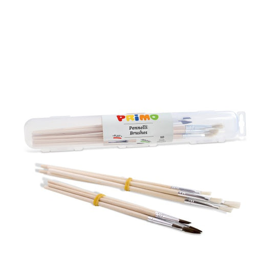 Confezione da 10 pennelli assortiti