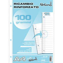 Ricambio rinforzato 100 gr.A4 - 5mm/1Rigo/4mm