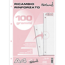 Ricambio rinforzato 100 gr.A4 - 5mm/1Rigo/4mm