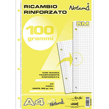 Ricambio rinforzato 100 gr.A4 - 5mm/1Rigo/4mm