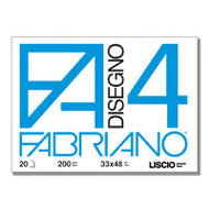 Blocco da disegno F4 formato 33x48 - 20 fogli da  200/220 gr.